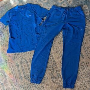 Jaanuu Vibrant Blue Scrub Set